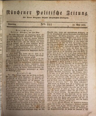 Münchener politische Zeitung (Süddeutsche Presse) Donnerstag 10. Mai 1821