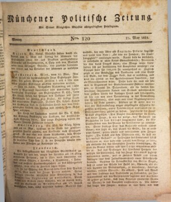 Münchener politische Zeitung (Süddeutsche Presse) Montag 21. Mai 1821