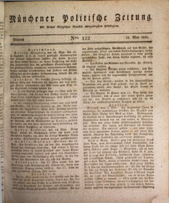 Münchener politische Zeitung (Süddeutsche Presse) Mittwoch 23. Mai 1821