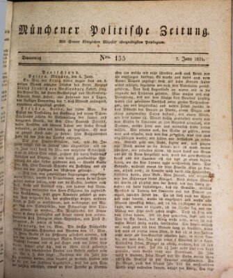 Münchener politische Zeitung (Süddeutsche Presse) Donnerstag 7. Juni 1821