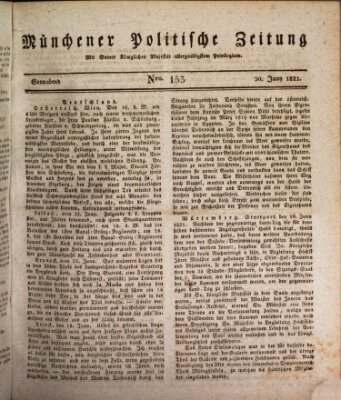 Münchener politische Zeitung (Süddeutsche Presse) Samstag 30. Juni 1821