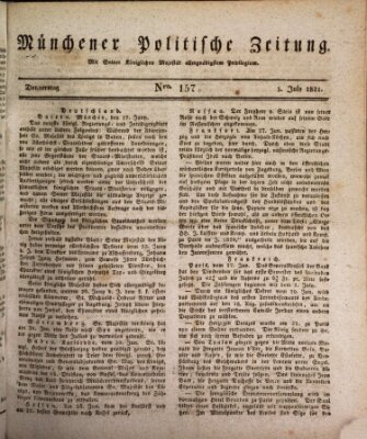 Münchener politische Zeitung (Süddeutsche Presse) Donnerstag 5. Juli 1821