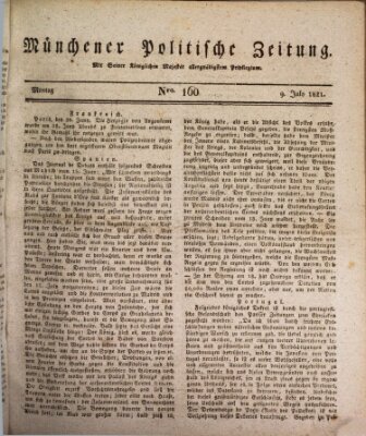 Münchener politische Zeitung (Süddeutsche Presse) Montag 9. Juli 1821