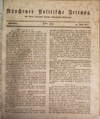 Münchener politische Zeitung (Süddeutsche Presse) Samstag 14. Juli 1821