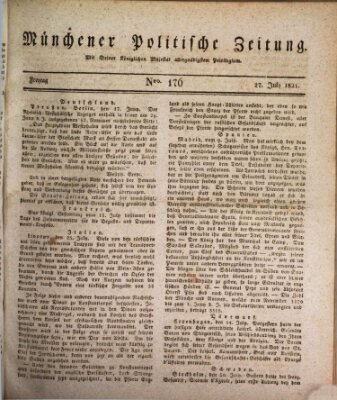 Münchener politische Zeitung (Süddeutsche Presse) Freitag 27. Juli 1821