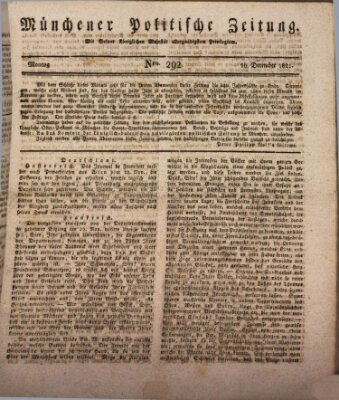 Münchener politische Zeitung (Süddeutsche Presse) Montag 10. Dezember 1821