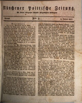 Münchener politische Zeitung (Süddeutsche Presse) Mittwoch 9. Januar 1822