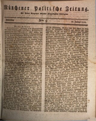 Münchener politische Zeitung (Süddeutsche Presse) Donnerstag 10. Januar 1822