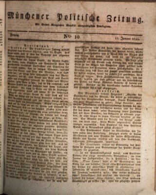 Münchener politische Zeitung (Süddeutsche Presse) Freitag 11. Januar 1822