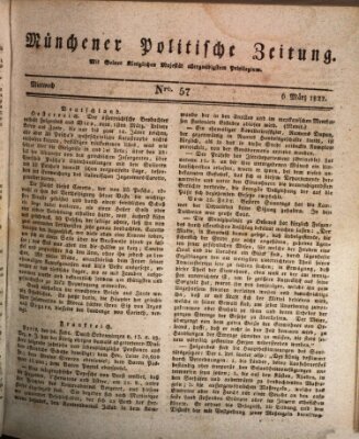 Münchener politische Zeitung (Süddeutsche Presse) Mittwoch 6. März 1822