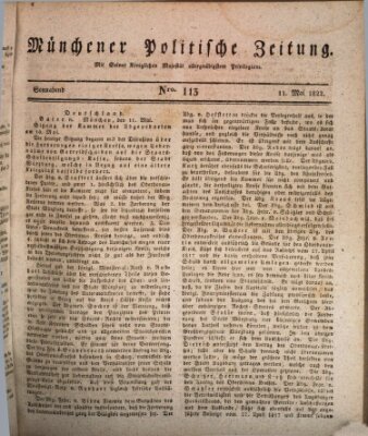 Münchener politische Zeitung (Süddeutsche Presse) Samstag 11. Mai 1822