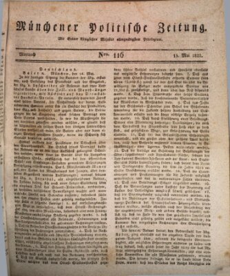 Münchener politische Zeitung (Süddeutsche Presse) Mittwoch 15. Mai 1822