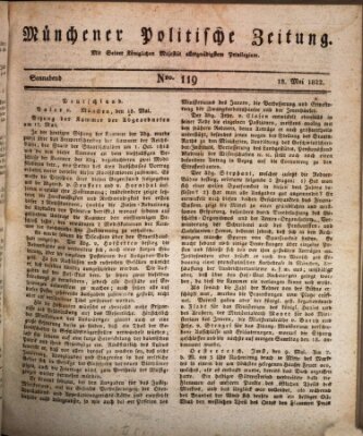 Münchener politische Zeitung (Süddeutsche Presse) Samstag 18. Mai 1822