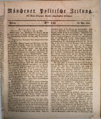 Münchener politische Zeitung (Süddeutsche Presse) Montag 20. Mai 1822