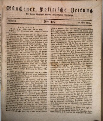 Münchener politische Zeitung (Süddeutsche Presse) Mittwoch 22. Mai 1822