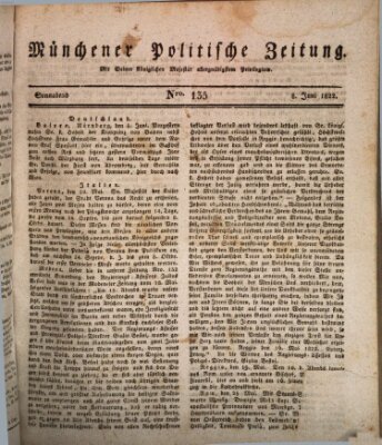 Münchener politische Zeitung (Süddeutsche Presse) Samstag 8. Juni 1822