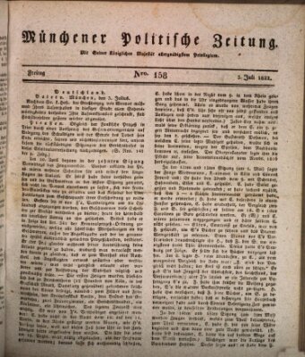 Münchener politische Zeitung (Süddeutsche Presse) Freitag 5. Juli 1822