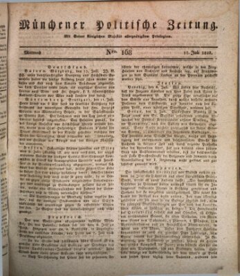 Münchener politische Zeitung (Süddeutsche Presse) Mittwoch 17. Juli 1822