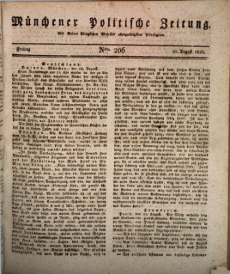 Münchener politische Zeitung (Süddeutsche Presse) Freitag 30. August 1822