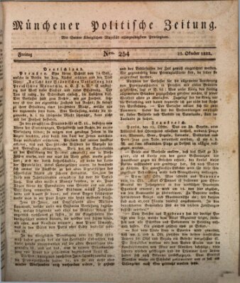 Münchener politische Zeitung (Süddeutsche Presse) Freitag 25. Oktober 1822