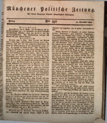 Münchener politische Zeitung (Süddeutsche Presse) Freitag 13. Dezember 1822