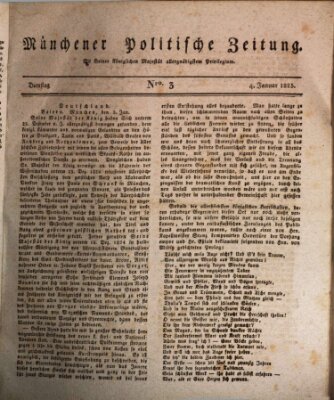 Münchener politische Zeitung (Süddeutsche Presse) Dienstag 4. Januar 1825