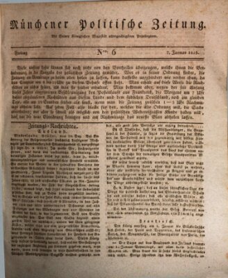 Münchener politische Zeitung (Süddeutsche Presse) Freitag 7. Januar 1825