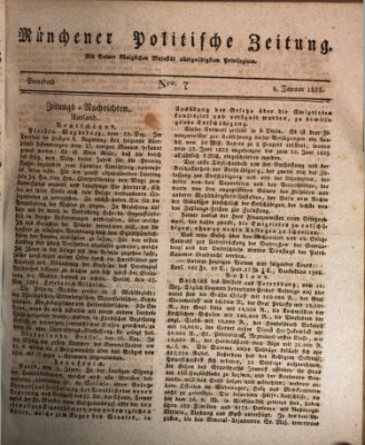 Münchener politische Zeitung (Süddeutsche Presse) Samstag 8. Januar 1825