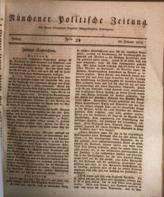 Münchener politische Zeitung (Süddeutsche Presse) Freitag 28. Januar 1825