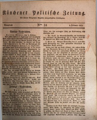 Münchener politische Zeitung (Süddeutsche Presse) Samstag 5. Februar 1825