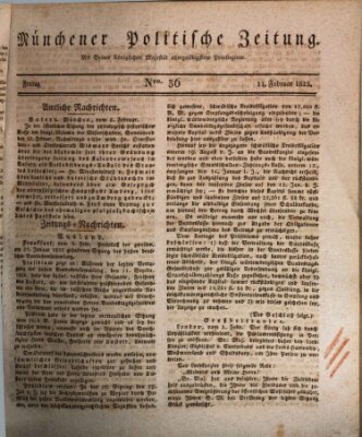 Münchener politische Zeitung (Süddeutsche Presse) Freitag 11. Februar 1825