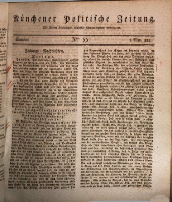 Münchener politische Zeitung (Süddeutsche Presse) Samstag 5. März 1825