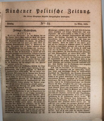 Münchener politische Zeitung (Süddeutsche Presse) Dienstag 15. März 1825