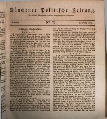 Münchener politische Zeitung (Süddeutsche Presse) Mittwoch 30. März 1825