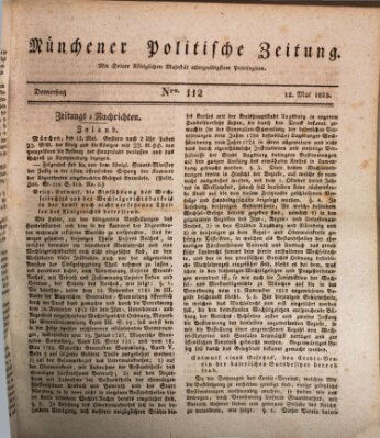 Münchener politische Zeitung (Süddeutsche Presse) Donnerstag 12. Mai 1825