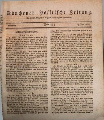 Münchener politische Zeitung (Süddeutsche Presse) Mittwoch 29. Juni 1825