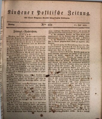 Münchener politische Zeitung (Süddeutsche Presse) Montag 11. Juli 1825