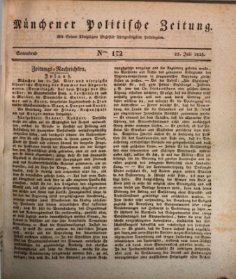 Münchener politische Zeitung (Süddeutsche Presse) Samstag 23. Juli 1825