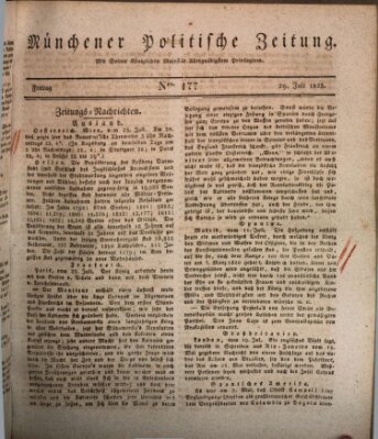 Münchener politische Zeitung (Süddeutsche Presse) Freitag 29. Juli 1825