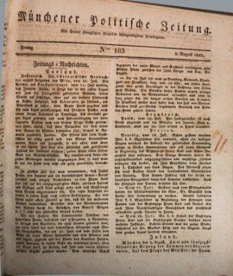 Münchener politische Zeitung (Süddeutsche Presse) Freitag 5. August 1825