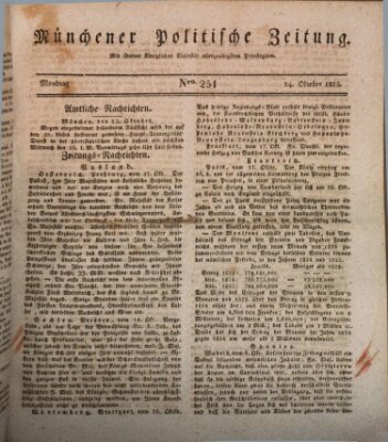 Münchener politische Zeitung (Süddeutsche Presse) Montag 24. Oktober 1825