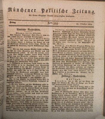 Münchener politische Zeitung (Süddeutsche Presse) Freitag 28. Oktober 1825