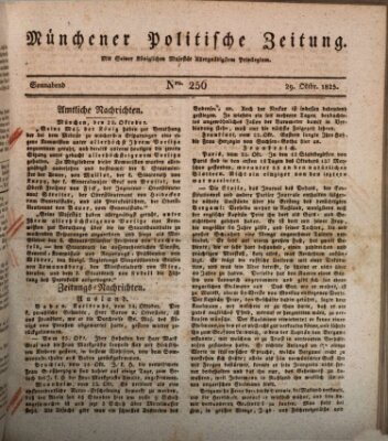 Münchener politische Zeitung (Süddeutsche Presse) Samstag 29. Oktober 1825