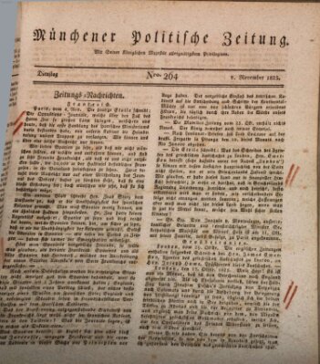 Münchener politische Zeitung (Süddeutsche Presse) Dienstag 8. November 1825