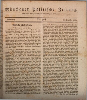 Münchener politische Zeitung (Süddeutsche Presse) Donnerstag 15. Dezember 1825