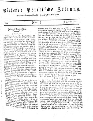 Münchener politische Zeitung (Süddeutsche Presse) Freitag 5. Januar 1827