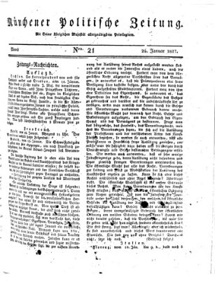 Münchener politische Zeitung (Süddeutsche Presse) Mittwoch 24. Januar 1827