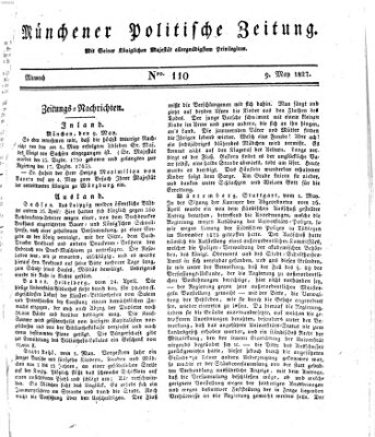 Münchener politische Zeitung (Süddeutsche Presse) Mittwoch 9. Mai 1827