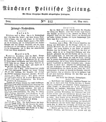 Münchener politische Zeitung (Süddeutsche Presse) Freitag 11. Mai 1827