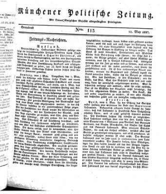 Münchener politische Zeitung (Süddeutsche Presse) Samstag 12. Mai 1827